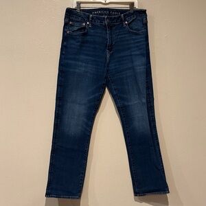 American Eagle Outfitters Men's Deep Blue Bootcut Jeans